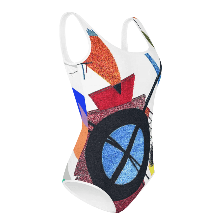 Abstract Lithographic Pattern Design Youth One Piece Swimsuit - V2 product image (3)
