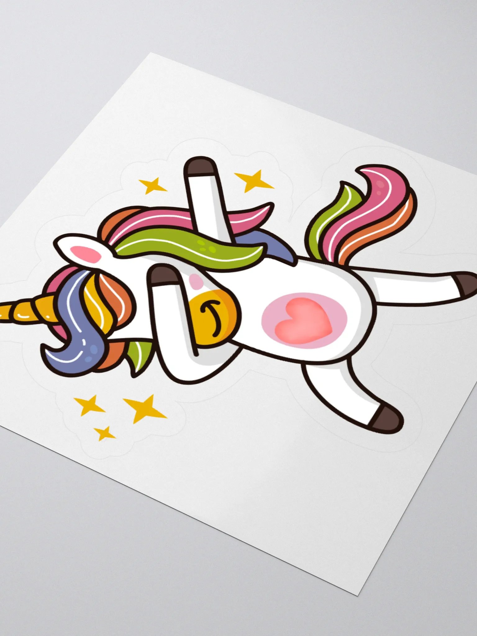 Magical Unicorn Dab Kiss Cut Stickers product image (8)