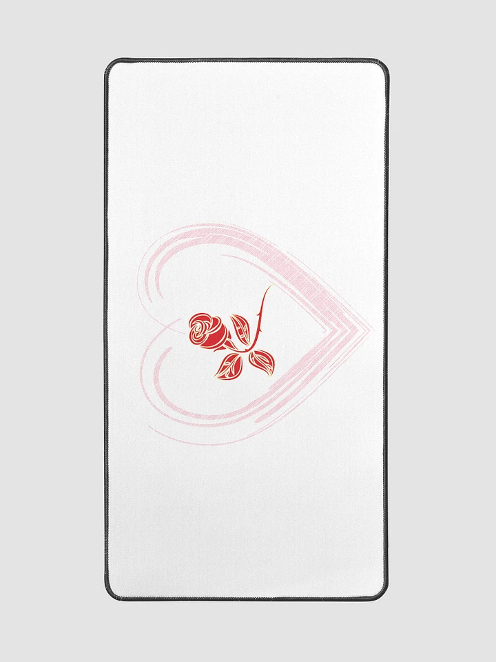 Golden Rose Heart Desk Mat product image (2)