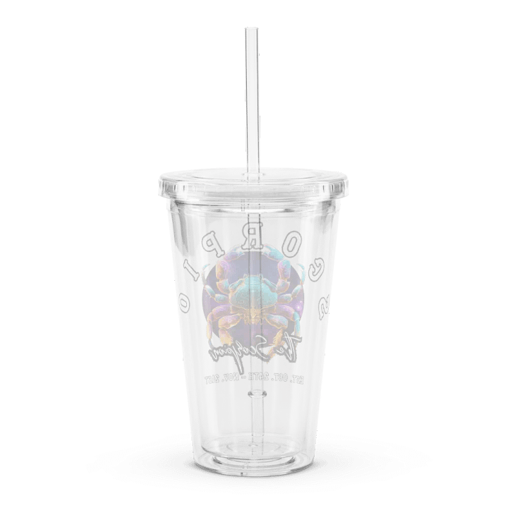 Scorpio - Zodiac Double Wall Clear Plastic Tumbler product image (2)