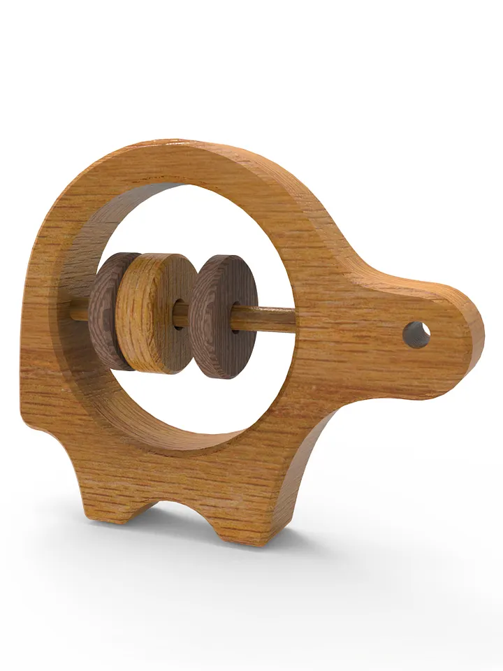 Tortoise Wooden Baby Rattle Toy | Digital Plans product image (1)