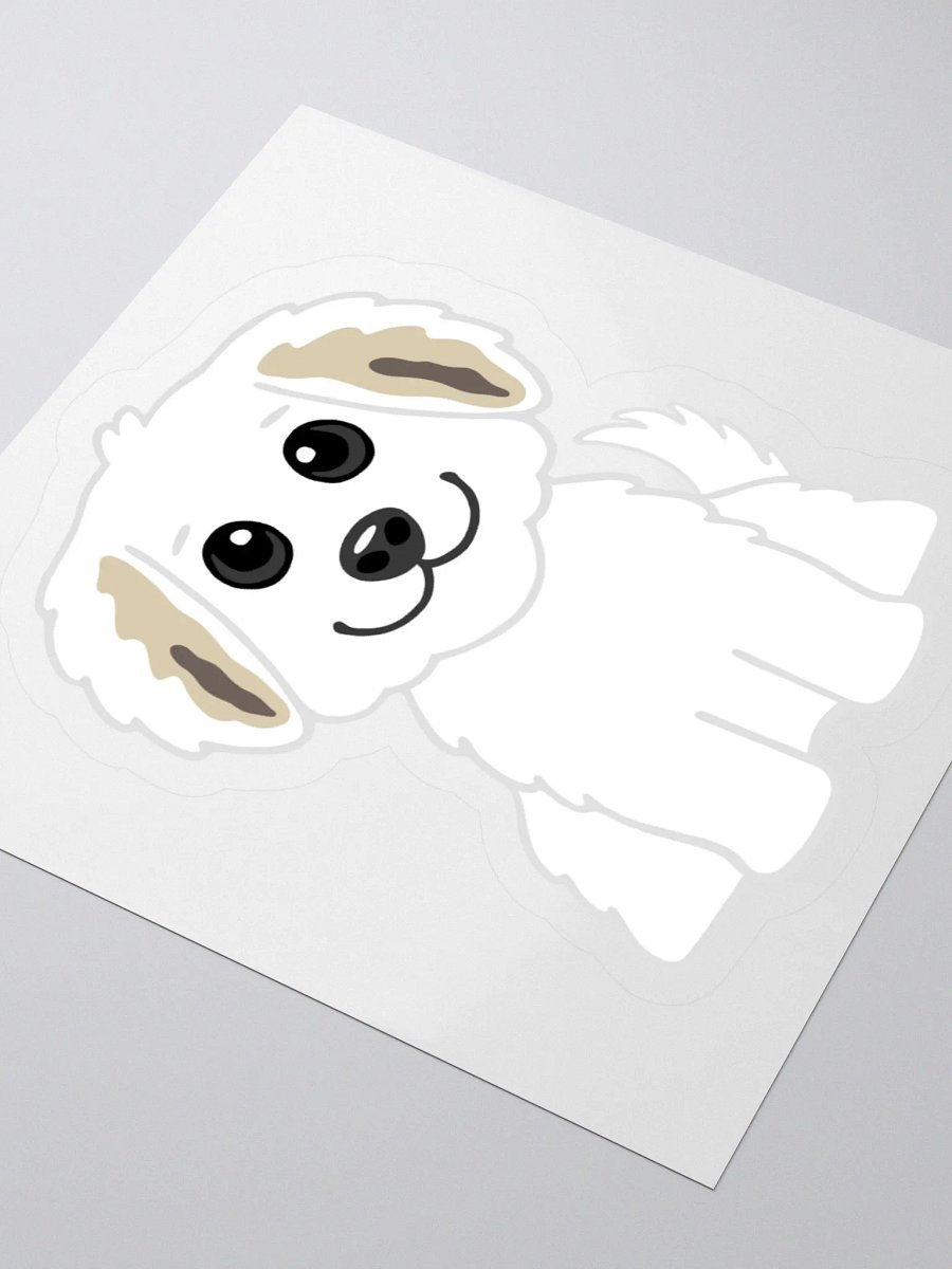 Adorable Cartoon White Puppy Sticker product image (7)