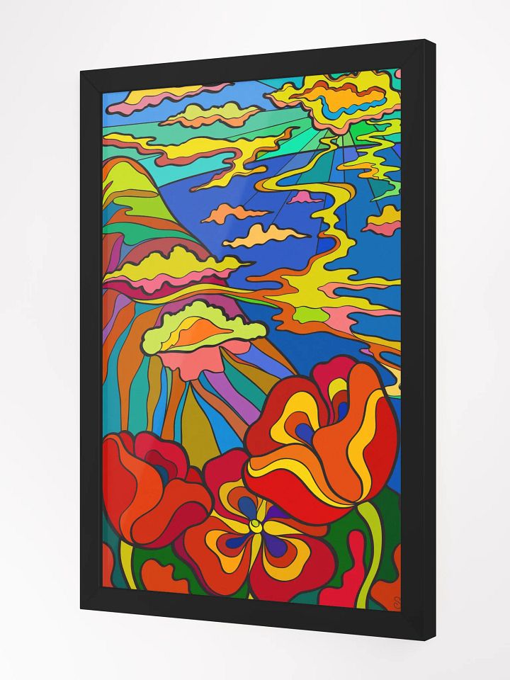 Vibrant Ayous Wood Framed Matte Poster - Bay and Poppies product image (9)