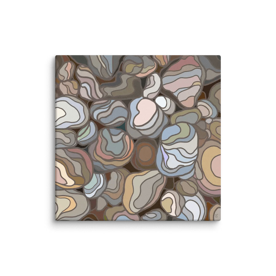 Earthy Canvas Art: Stone Pattern - Stones No. 3 product image (1)