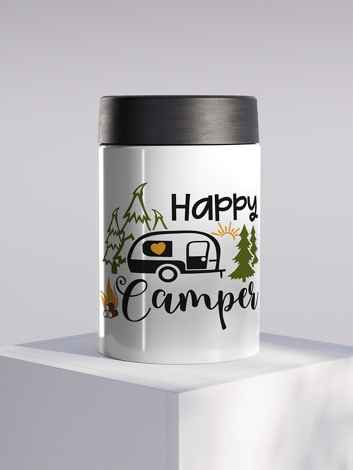 Happy Camper Stainless Steel Koozie product image (1)