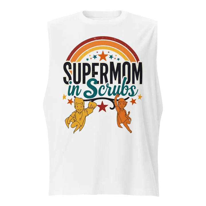 Supermom in Scrubs Rainbow Muscle Tank product image (1)
