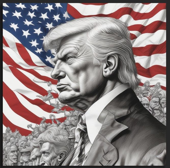 Patriotic Leader - LIMITED EDITION METAL PRINT product image (1)