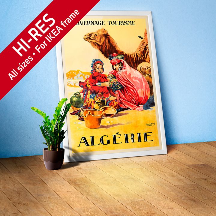 Algeria, French poster, 1924 — retro vintage travel poster, retro travel art, retro travel wall art product image (1)