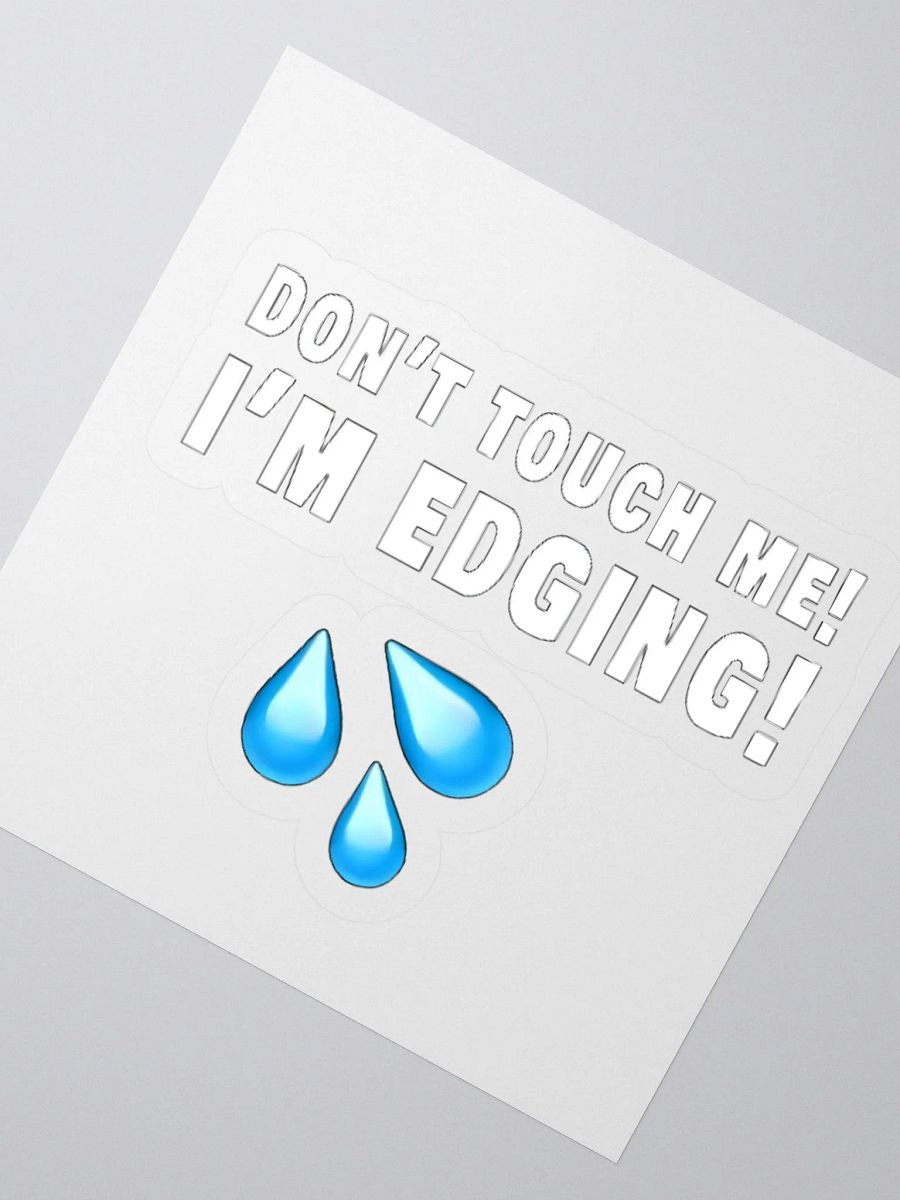 Don't Touch Me I'm Edging Sticker product image (2)
