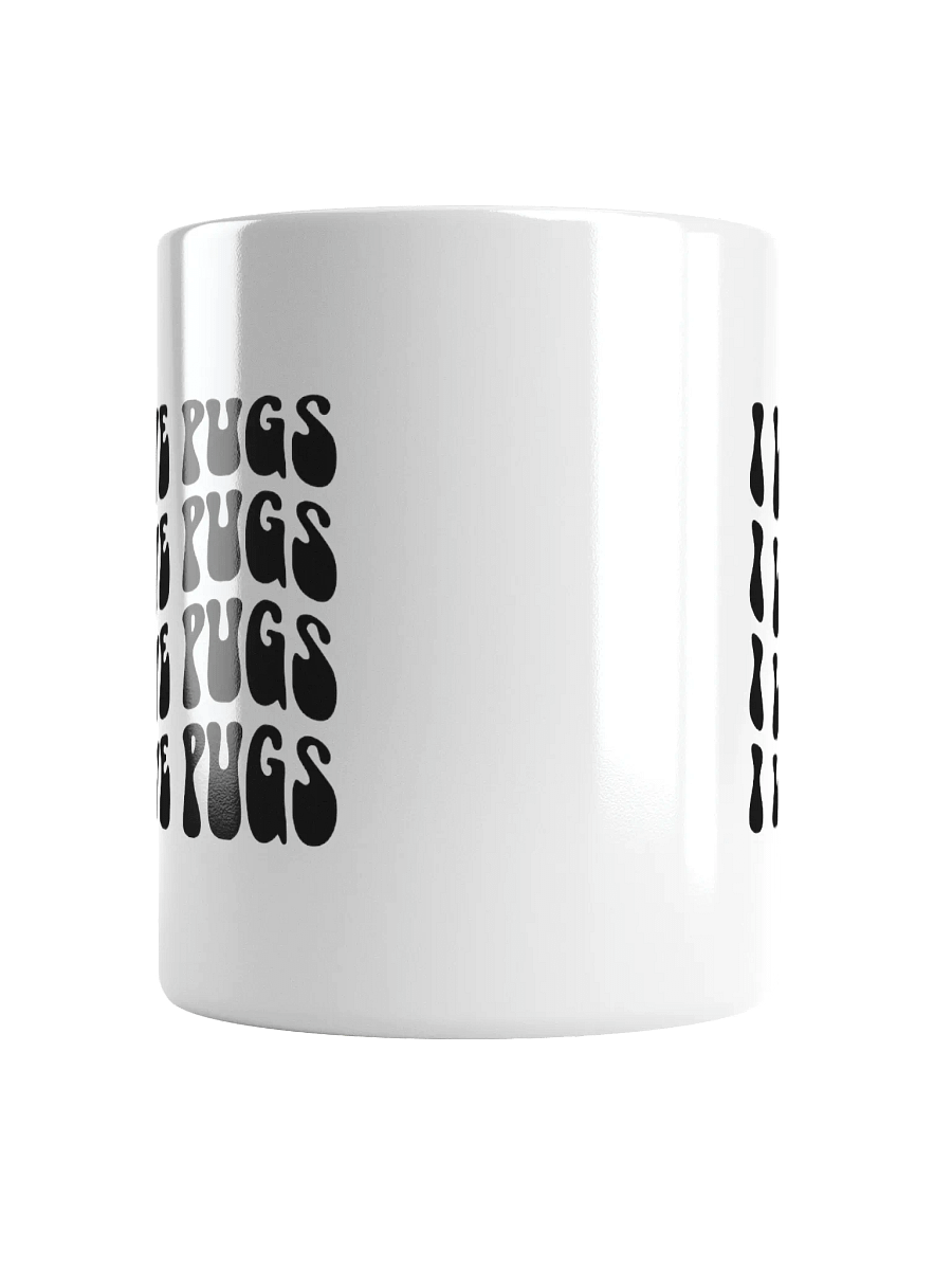 I Love Pugs Retro Chic Small Ceramic Mug For Pug Lovers product image (6)