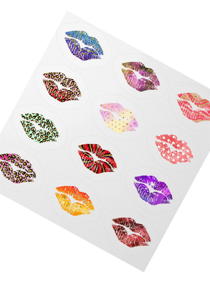 Colorfull Kisses - Kiss Cut Stickers product image (4)