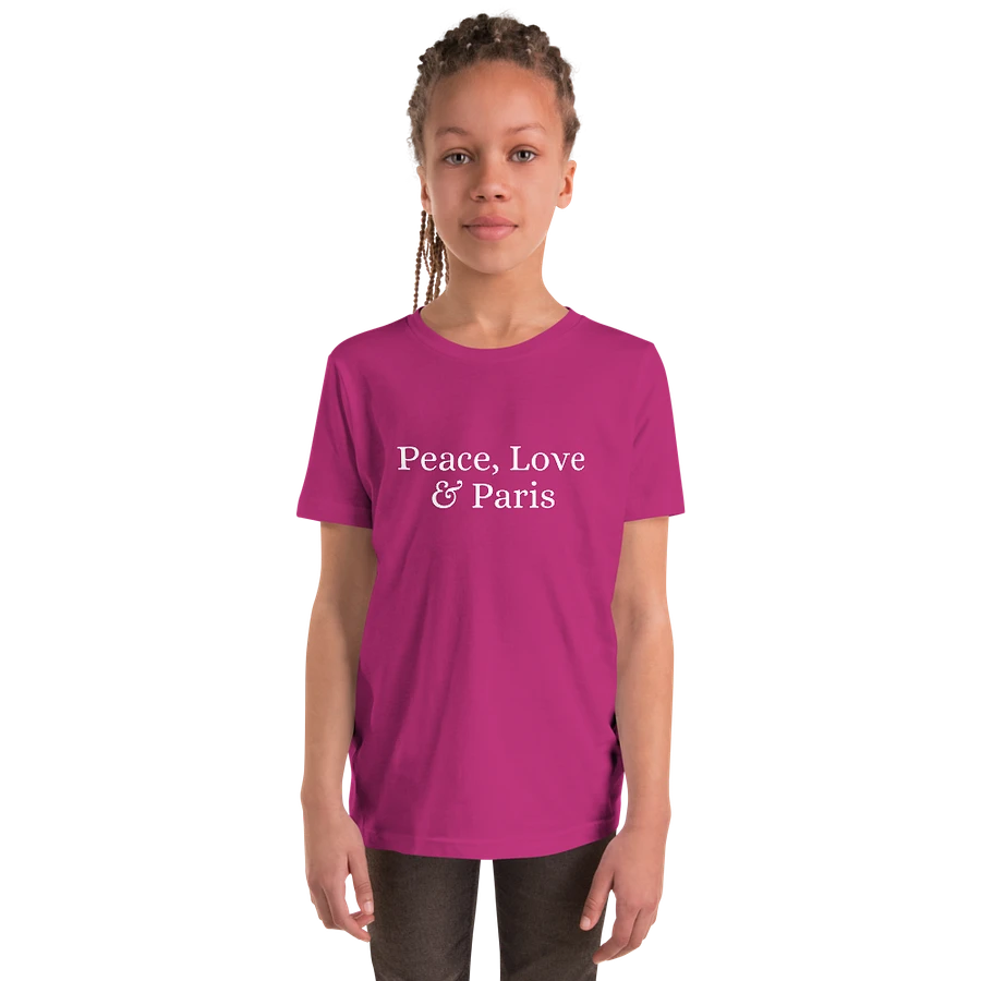 Peace, Love and Paris Youth T-Shirt product image (14)