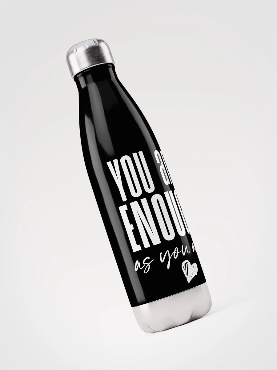 You are Enough Stainless Steel Bottle - black product image (3)