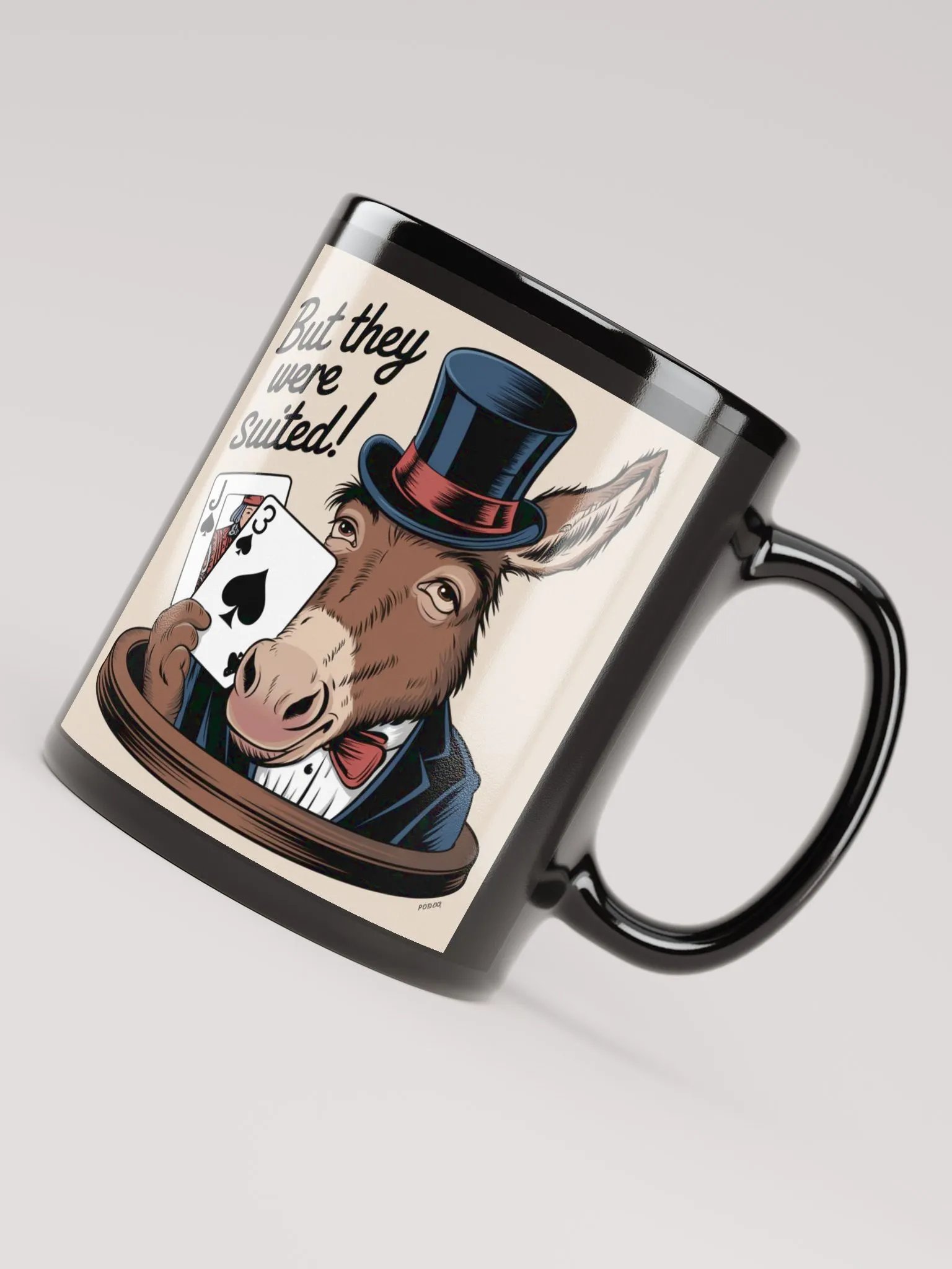Suited Donkey Black Glossy Mug product image (8)