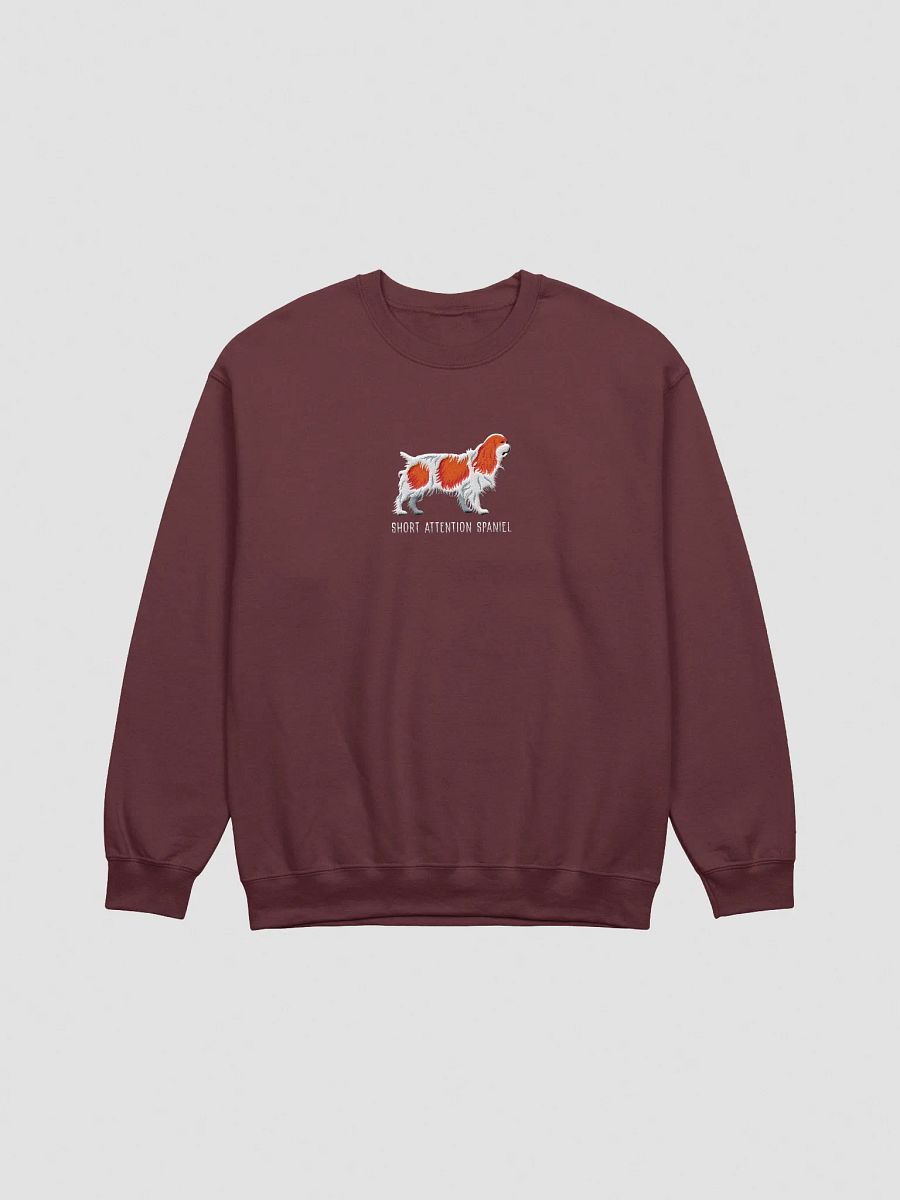 Short Attention Spaniel Sweatshirt (Embroidered) of an English Toy Spaniel(Blenheim) product image (7)