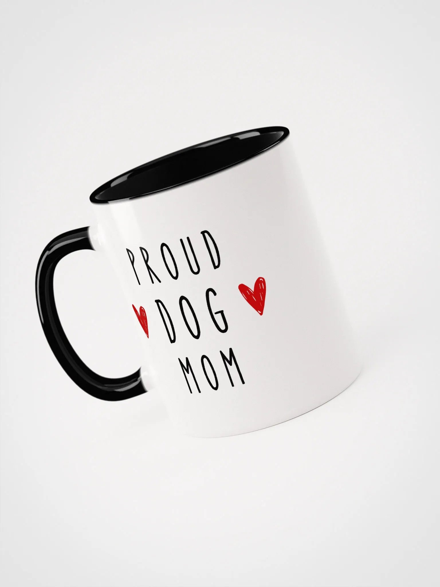 Proud Dog Mom - White Ceramic Mug with color inside product image (25)
