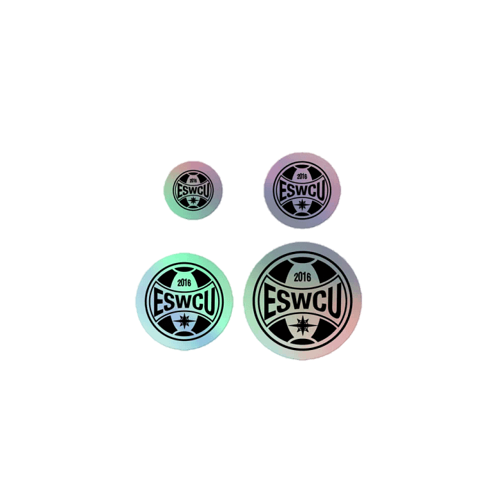 'ESWCU' Badge Holographic Stickers #002 product image (1)