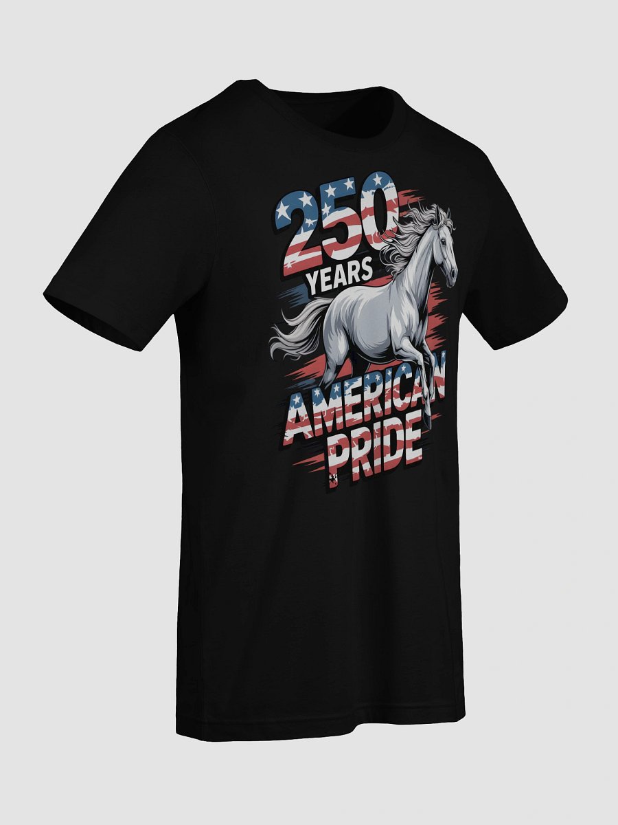 American Pride White Horse T-Shirt product image (9)