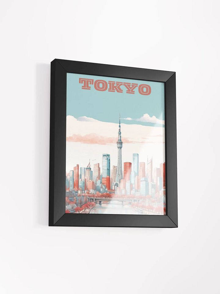 Tokyo Travel Poster Framed High-Quality Matte Poster product image (2)
