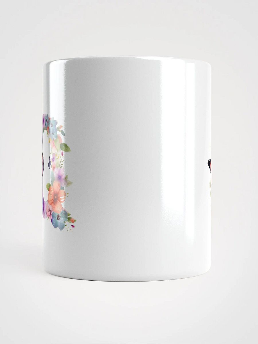 Letter Q Monogram Floral Fantasy White Glossy Mug product image (15)