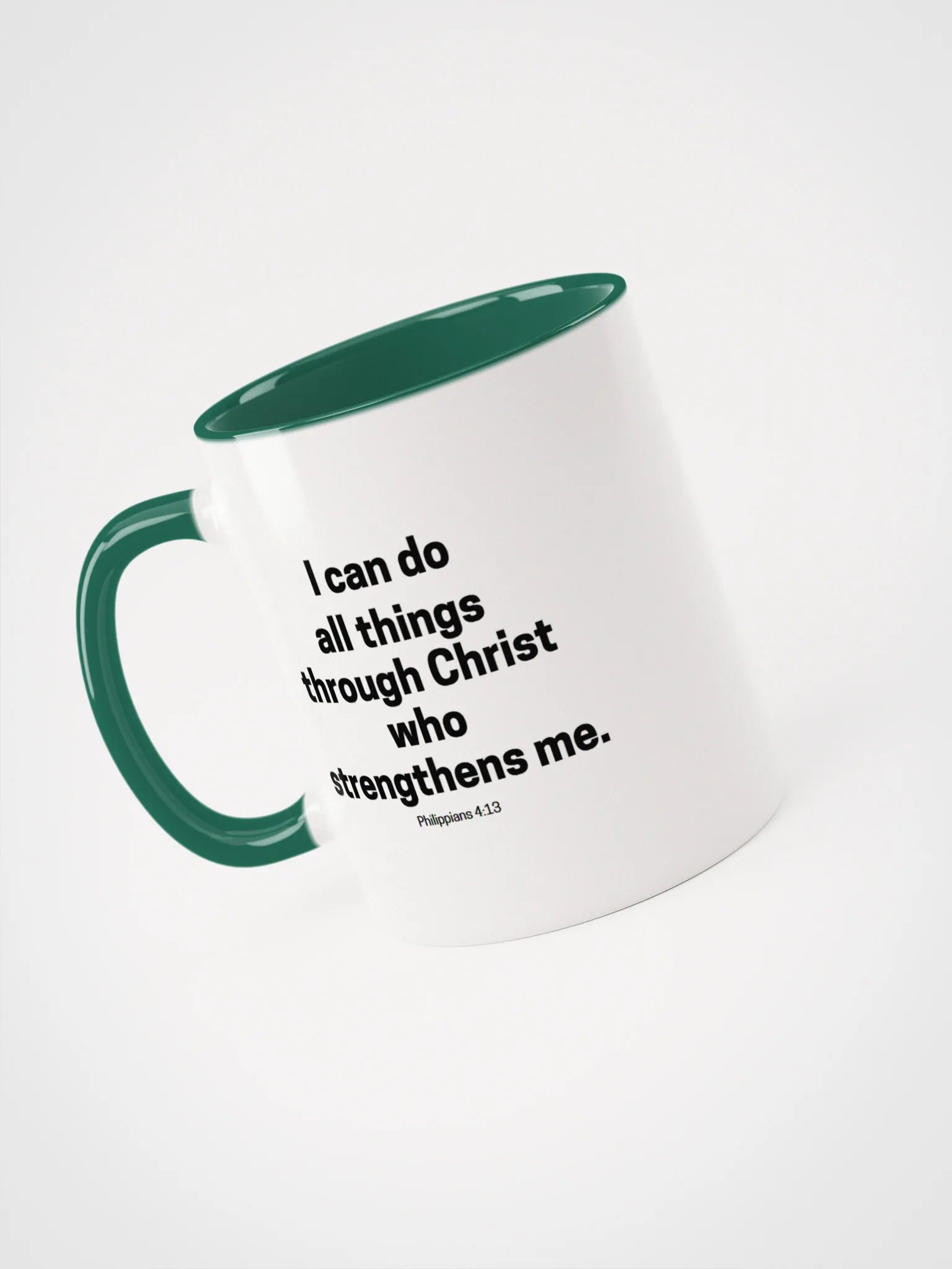 I Can Do All Things Through Christ Who Strengthens Me Philippians 4:13 Two-Tone Mug 11/15oz product image (42)