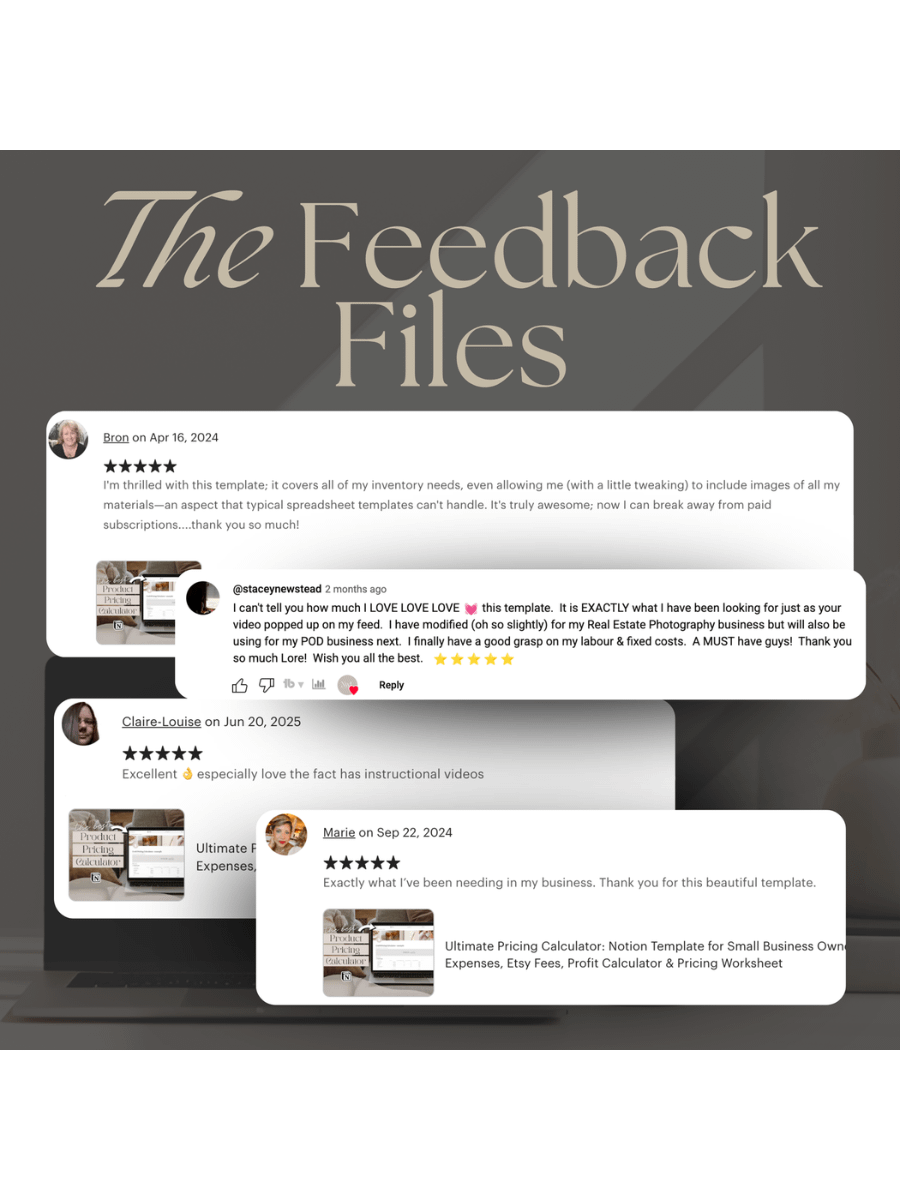 Product Pricing Calculator - Notion Template product image (9)