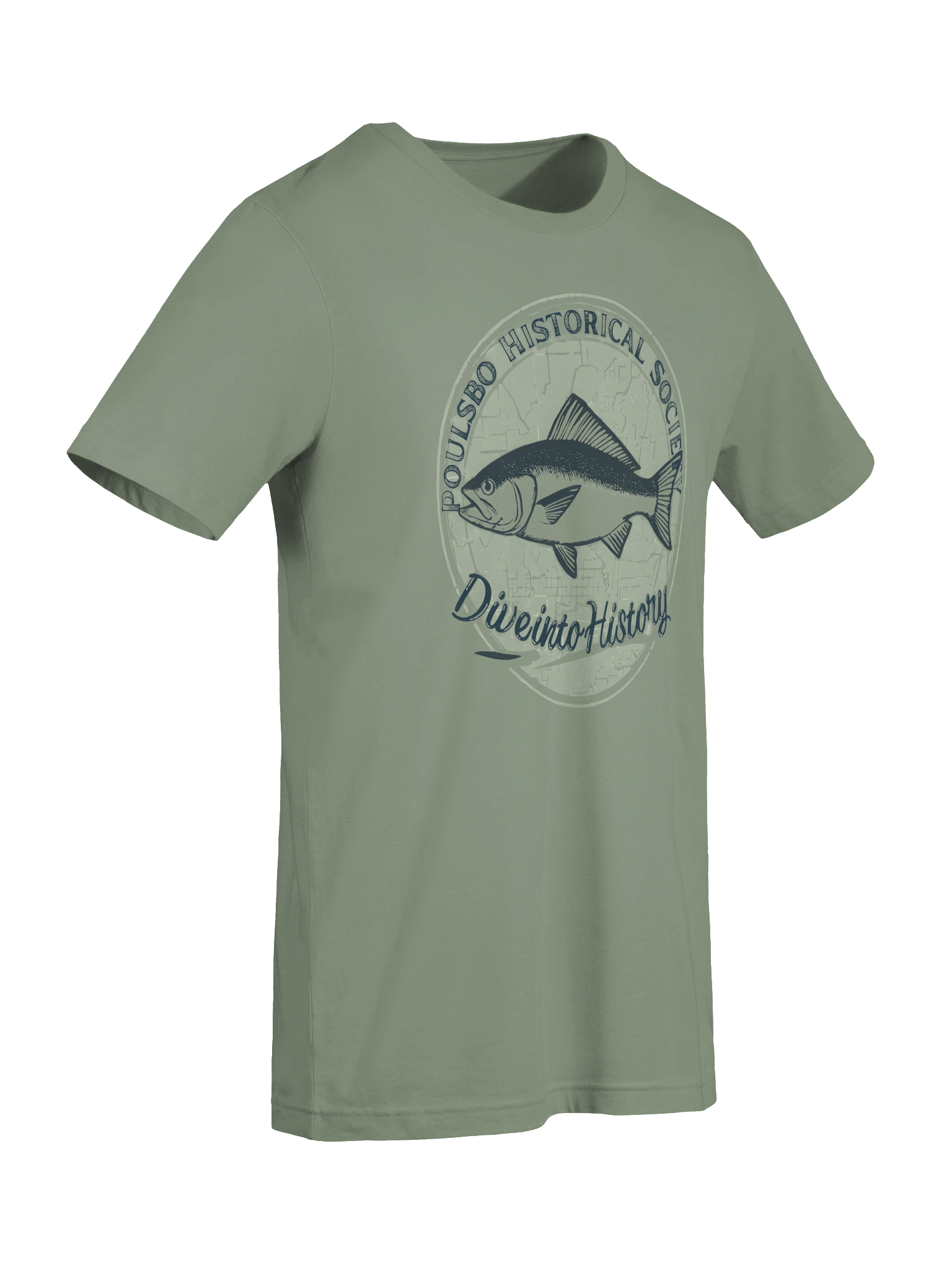 Dive into History Fish Logo T-Shirt product image (27)