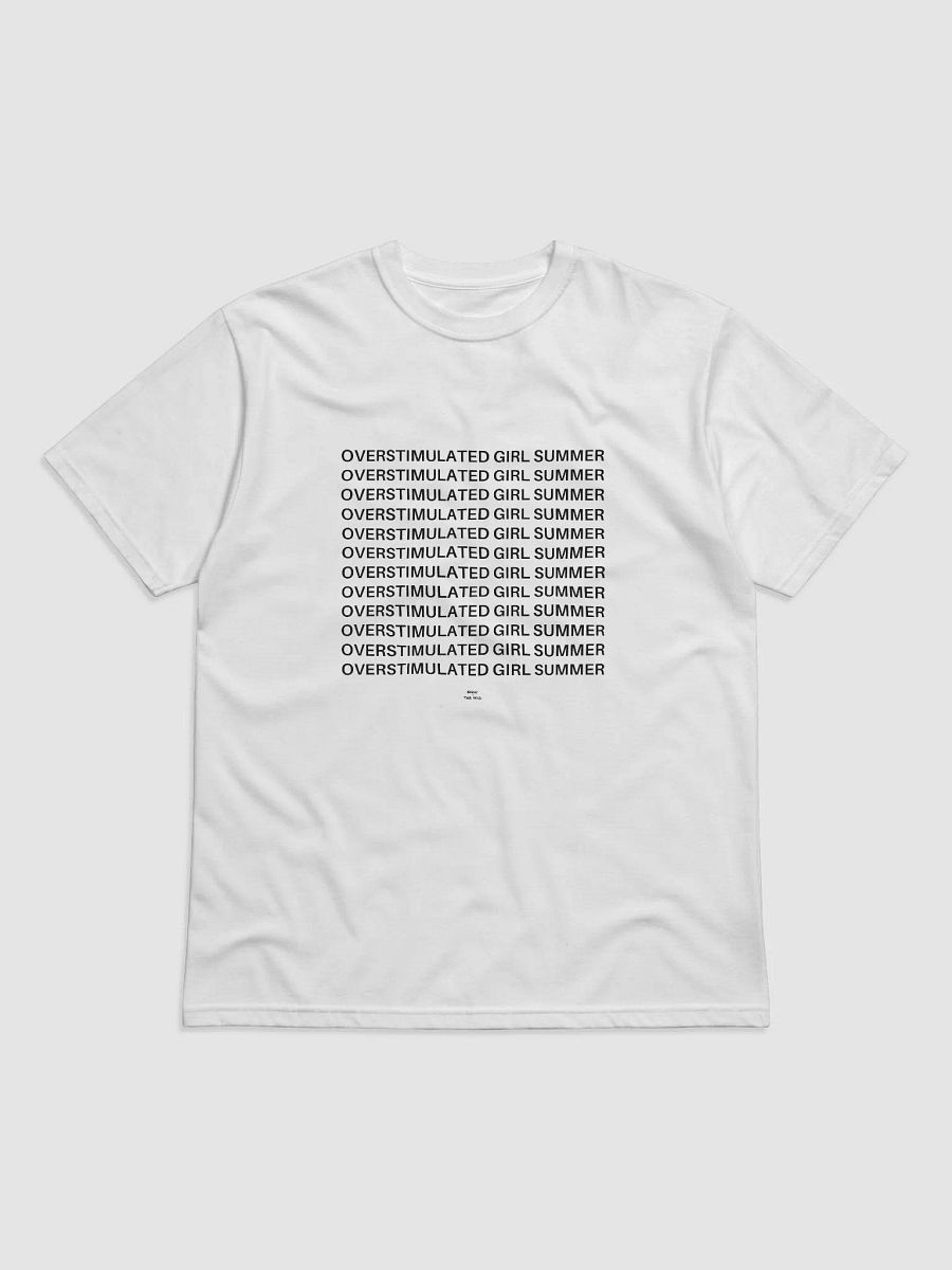OVERSTIMULATED GIRL SUMMER black eco tee product image (1)