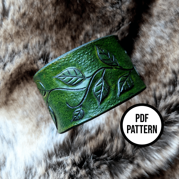 Vines Leather Cuff Pattern - PDF Pattern for Leatherwork product image (2)