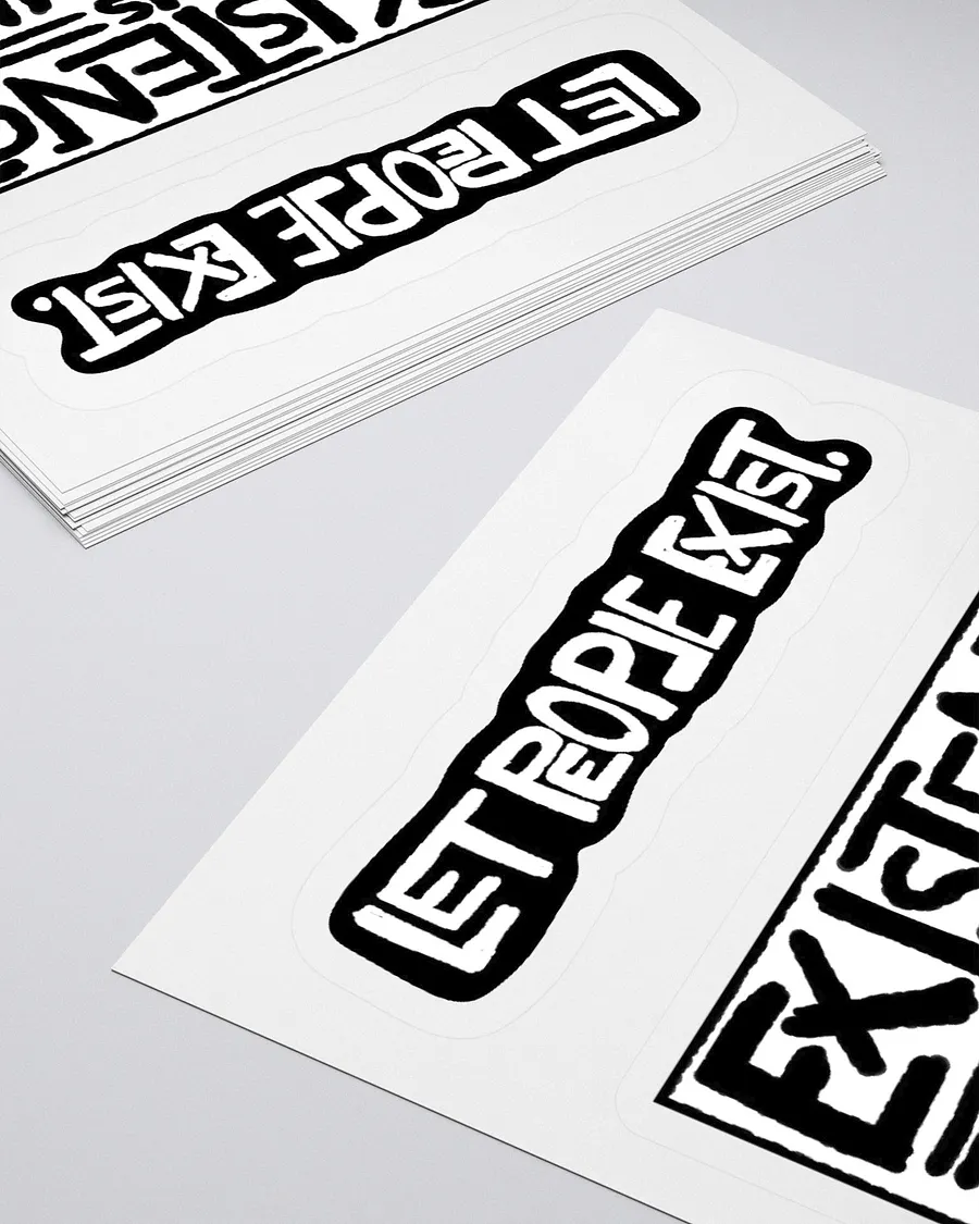 EXISTANCE IS RESISTANCE. Sticker - Set of 2 product image (2)