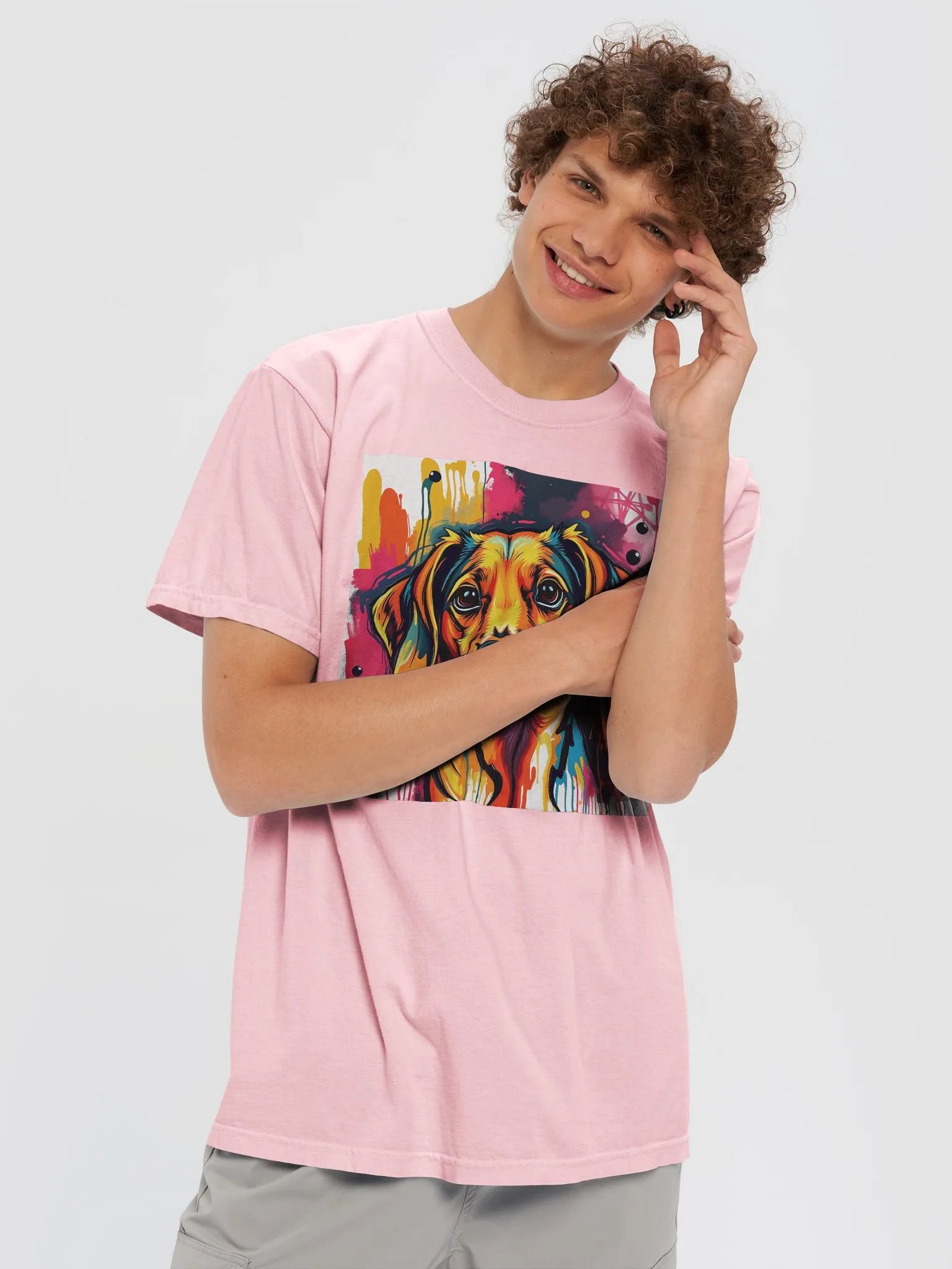 Happy Dachshund, Ultimate Comfort: Garment-Dyed Heavyweight Tee product image (5)