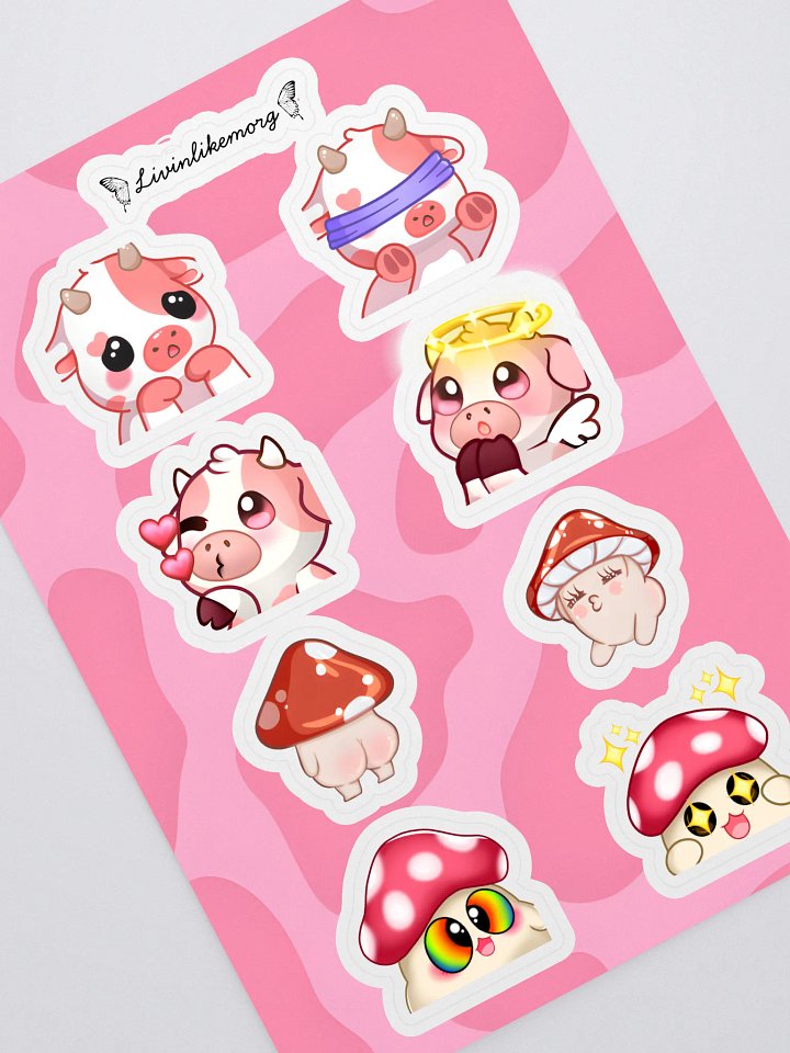 Mooshroom sticker pack product image (1)