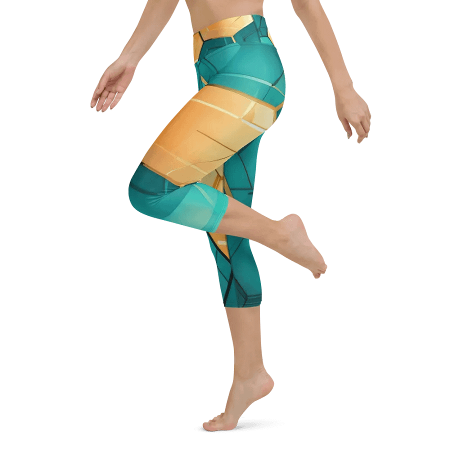 Hexagonal Harmony: Teal and Gold Geometric Fusion product image (11)