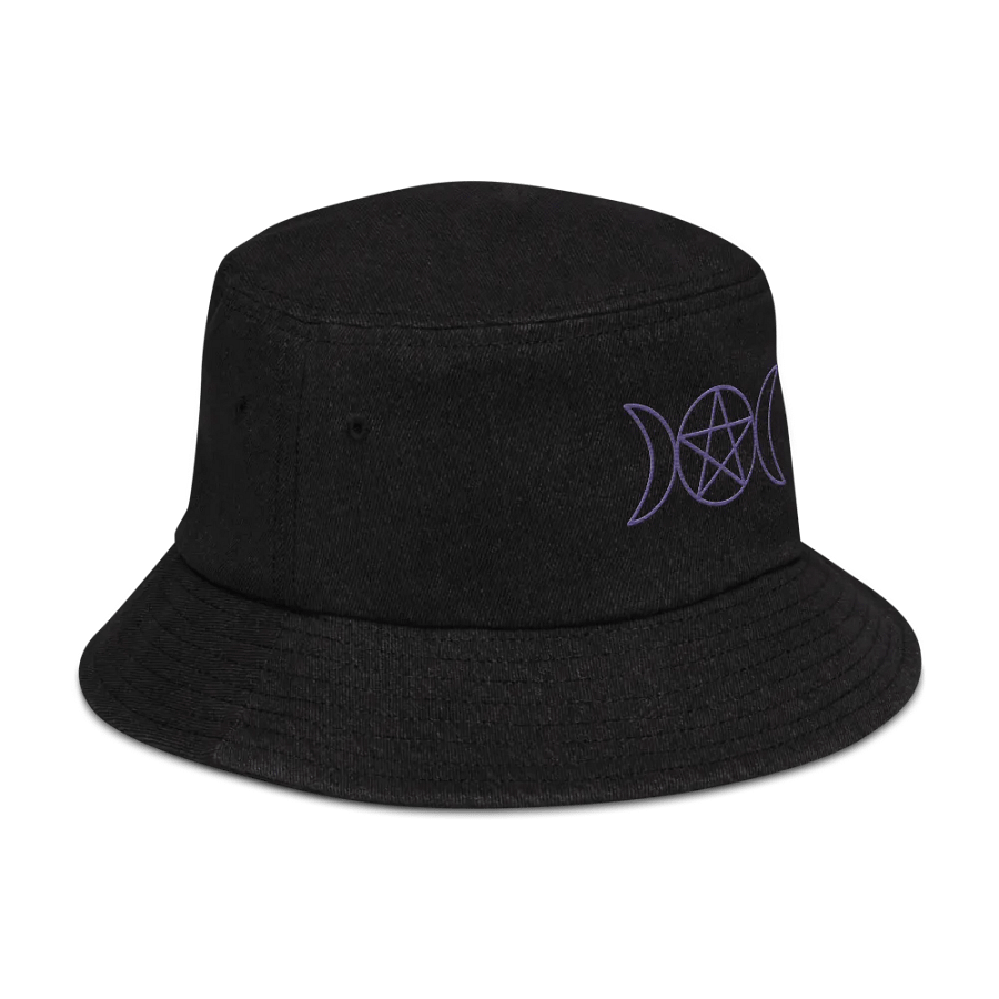 Protection Goddess Denim Embroidered Bucket Hat product image (3)