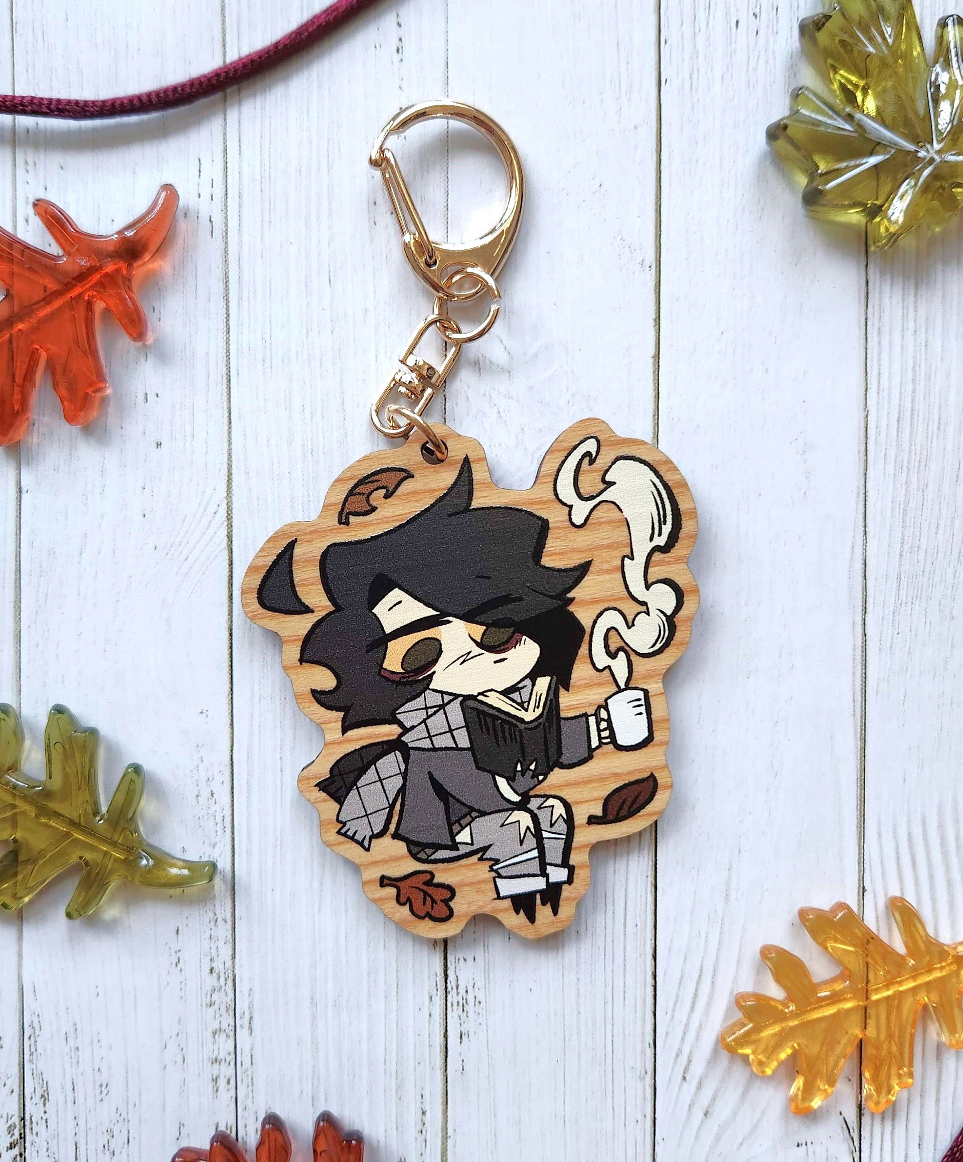 Fall Stone Wooden Charm [SEASONAL] product image (1)