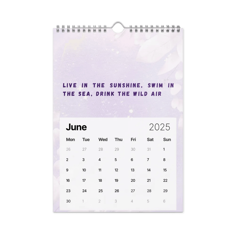 FLORAL INSPIRATIONAL QUOTES WALL CALENDAR 2025 product image (8)