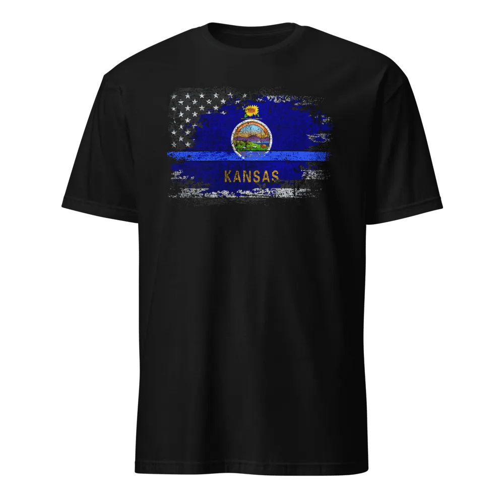 Kansas Thin Blue Line Flag product image (1)
