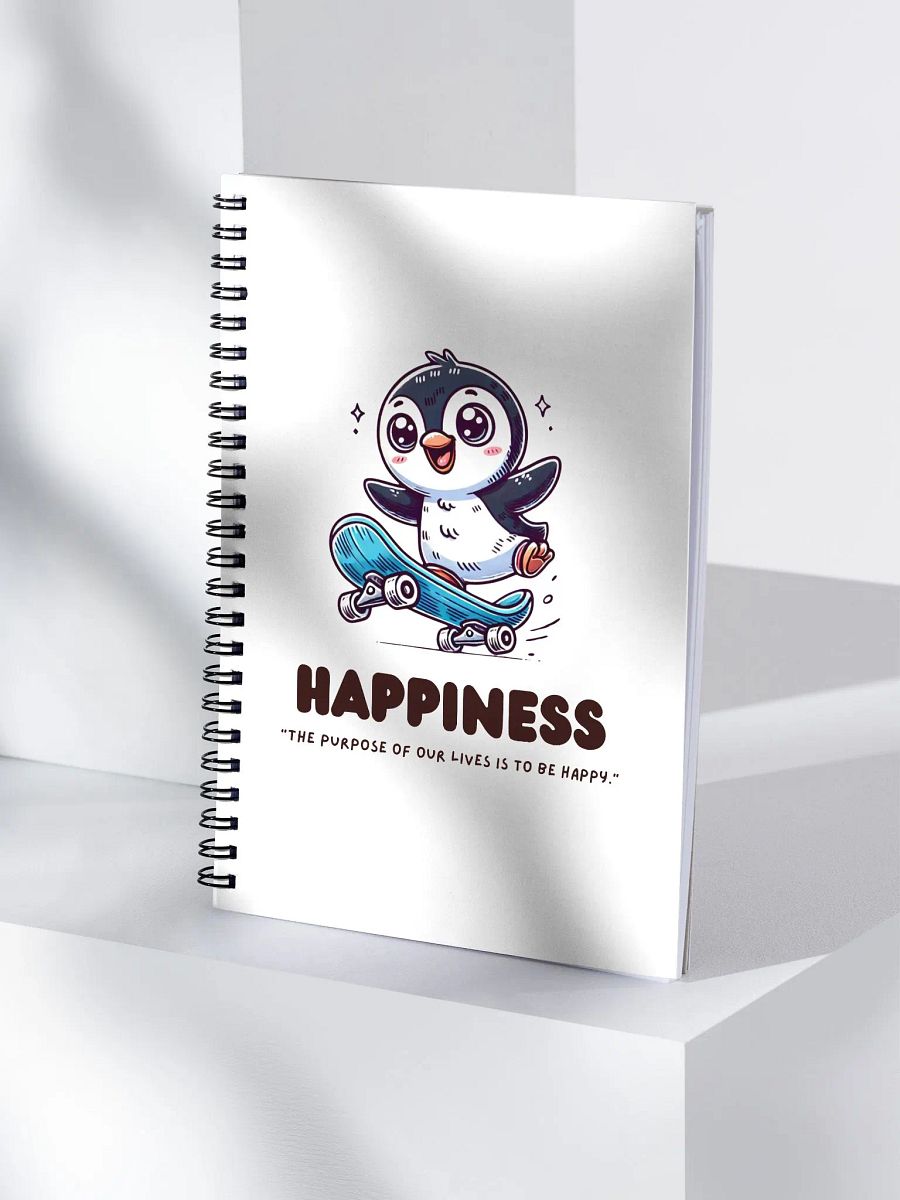 Happiness Penguin Spiral Notebook product image (4)
