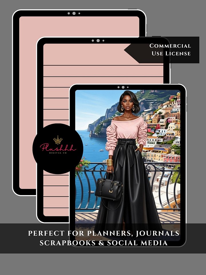 Self Love First Luxe Journal Covers (Text + No Text) – 8.5x11 JPG & PDF – Lined & Unlined – Commercial Use product image (2)