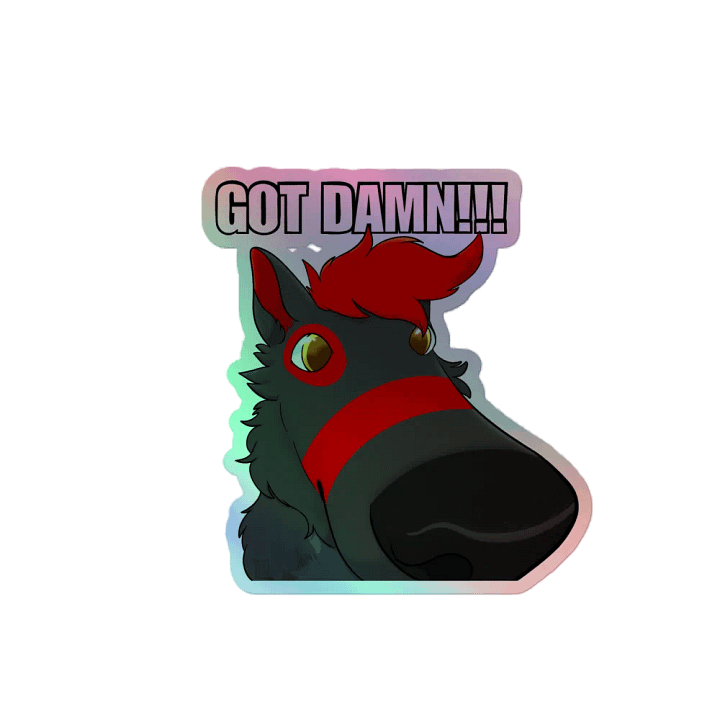 GOT DAMN!!! Holographic Sticker product image (2)