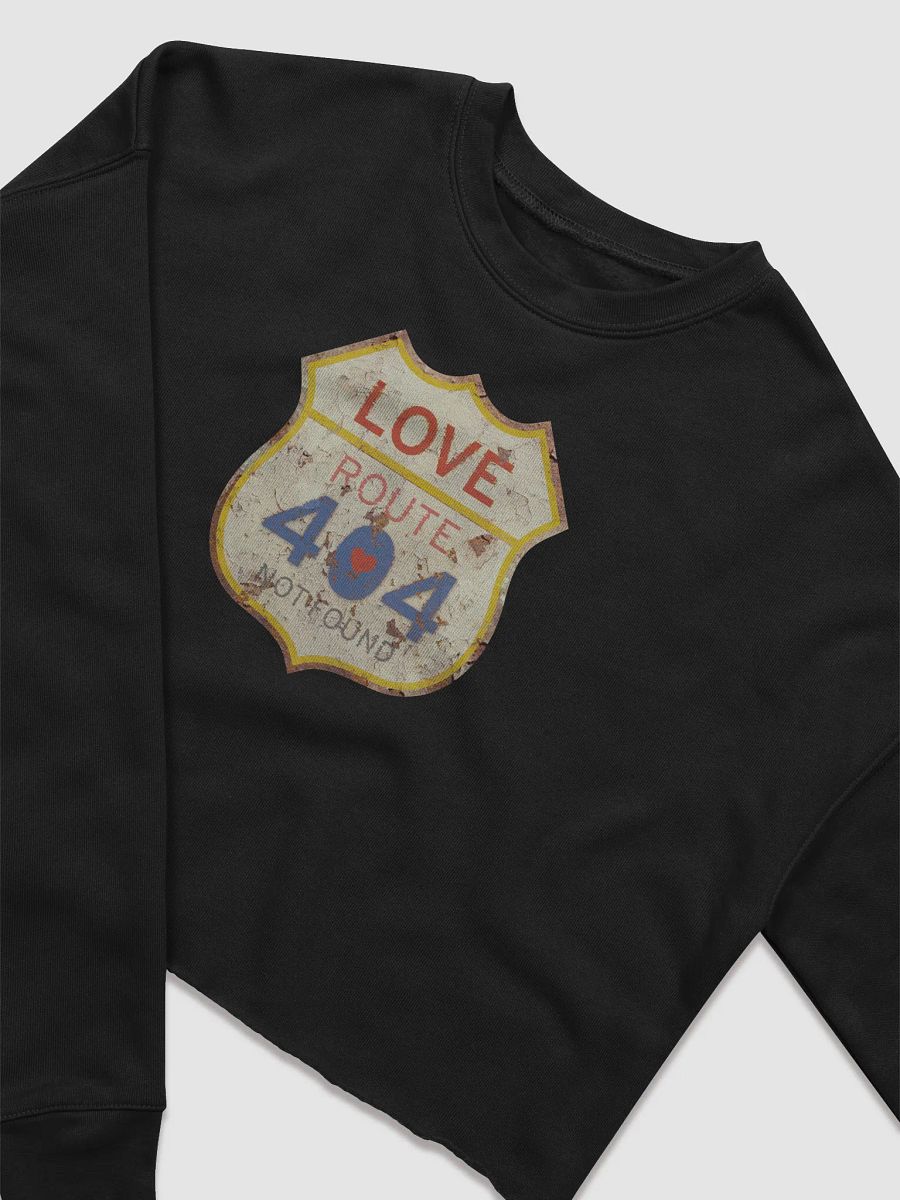 Vintage Love Route 404 (Front Print) Women's Fleece Crop Sweatshirt product image (7)