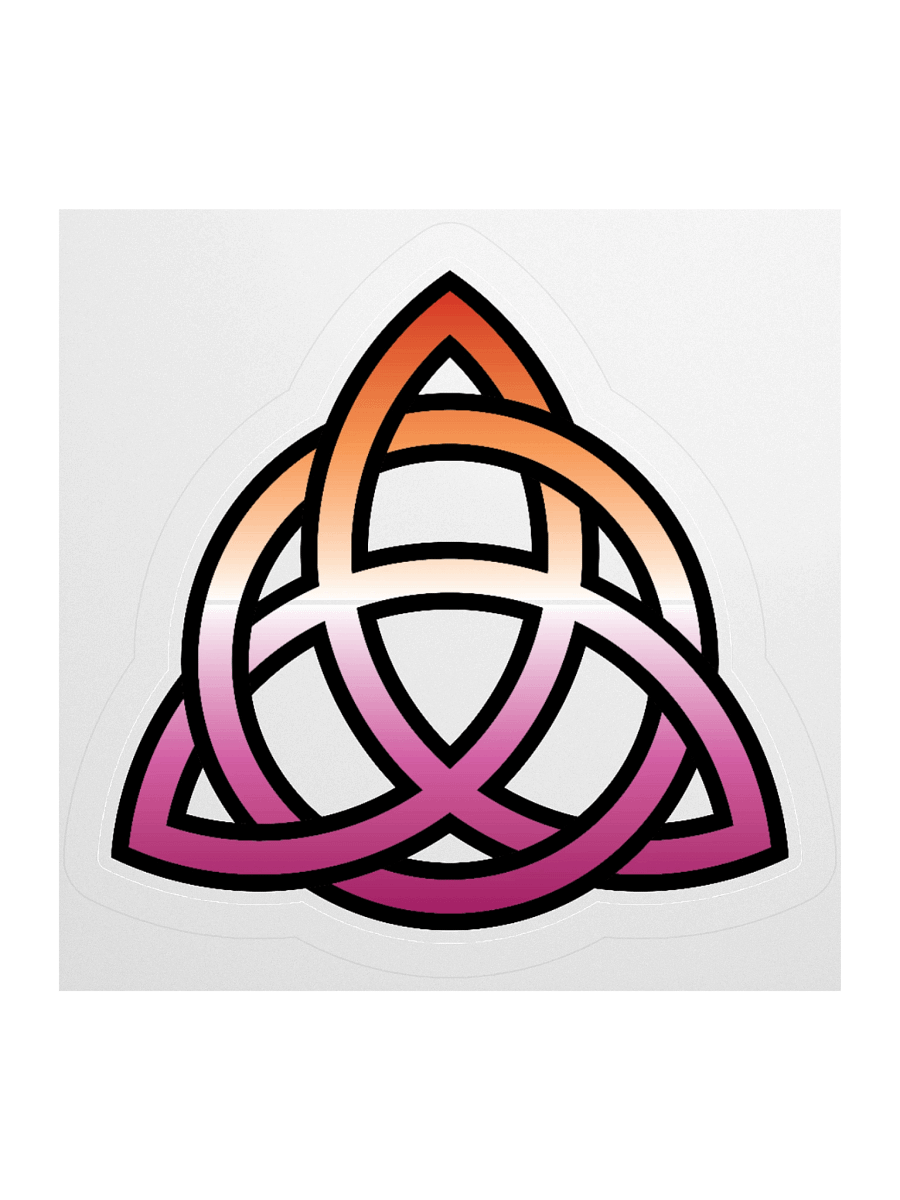 Lesbian Pride Gradient Celtic Knot Sticker product image (1)