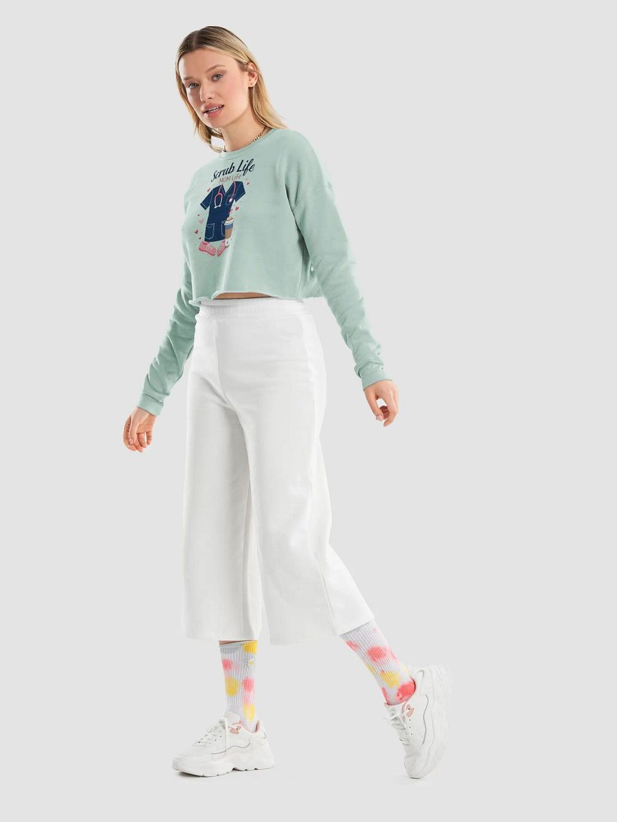 Mom Life Scrub Life Crop Sweatshirt product image (24)
