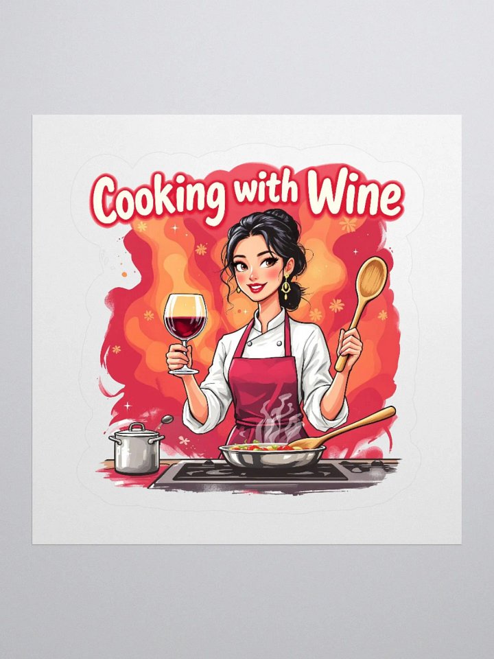 Cooking With Wine Sticker Set product image (2)