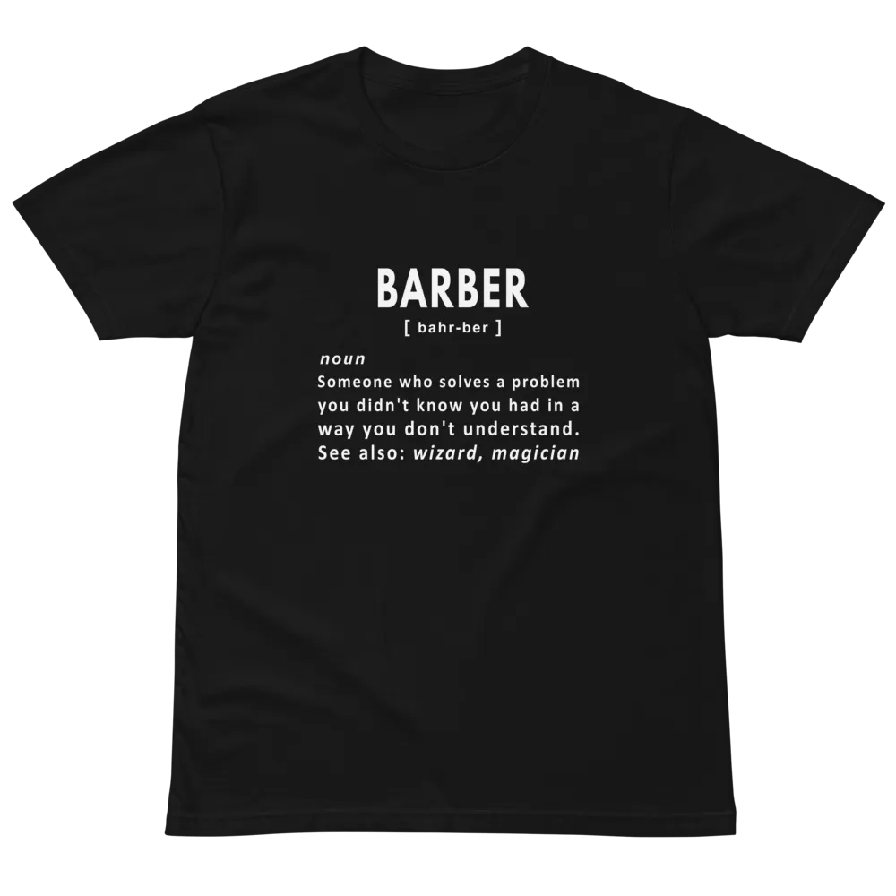 Barber Funny Noun Definition Unisex Premium T-Shirt product image (2)