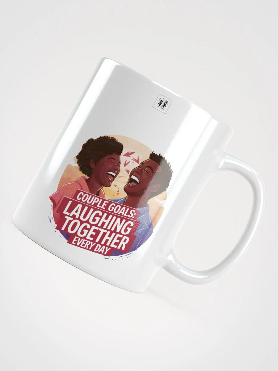 Laughing Together Badge Mug (White) product image (4)