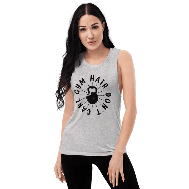 Hair Gym Don't Care - Flowy Muscle Tank product image (2)