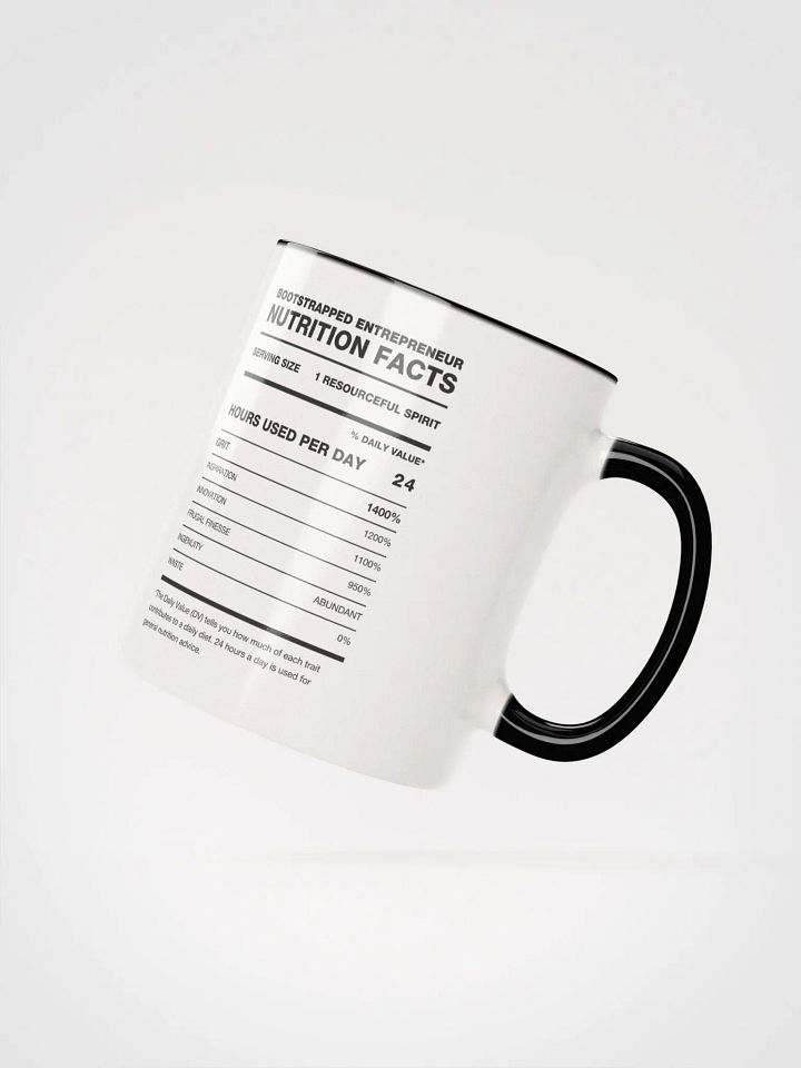 BOOTSTRAPPED ENTREPRENEUR Nutrition Facts Ceramic Mug product image (1)