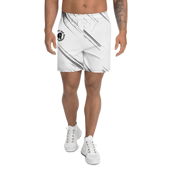 Hooves, Heart, and Harmony,Black and white background filled abstract 82-All-Over Print Athletic Shorts product image (2)
