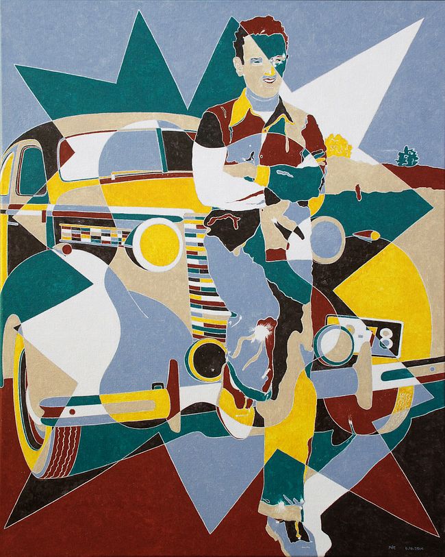 Biomorphic lines, zig zags, and classic cars